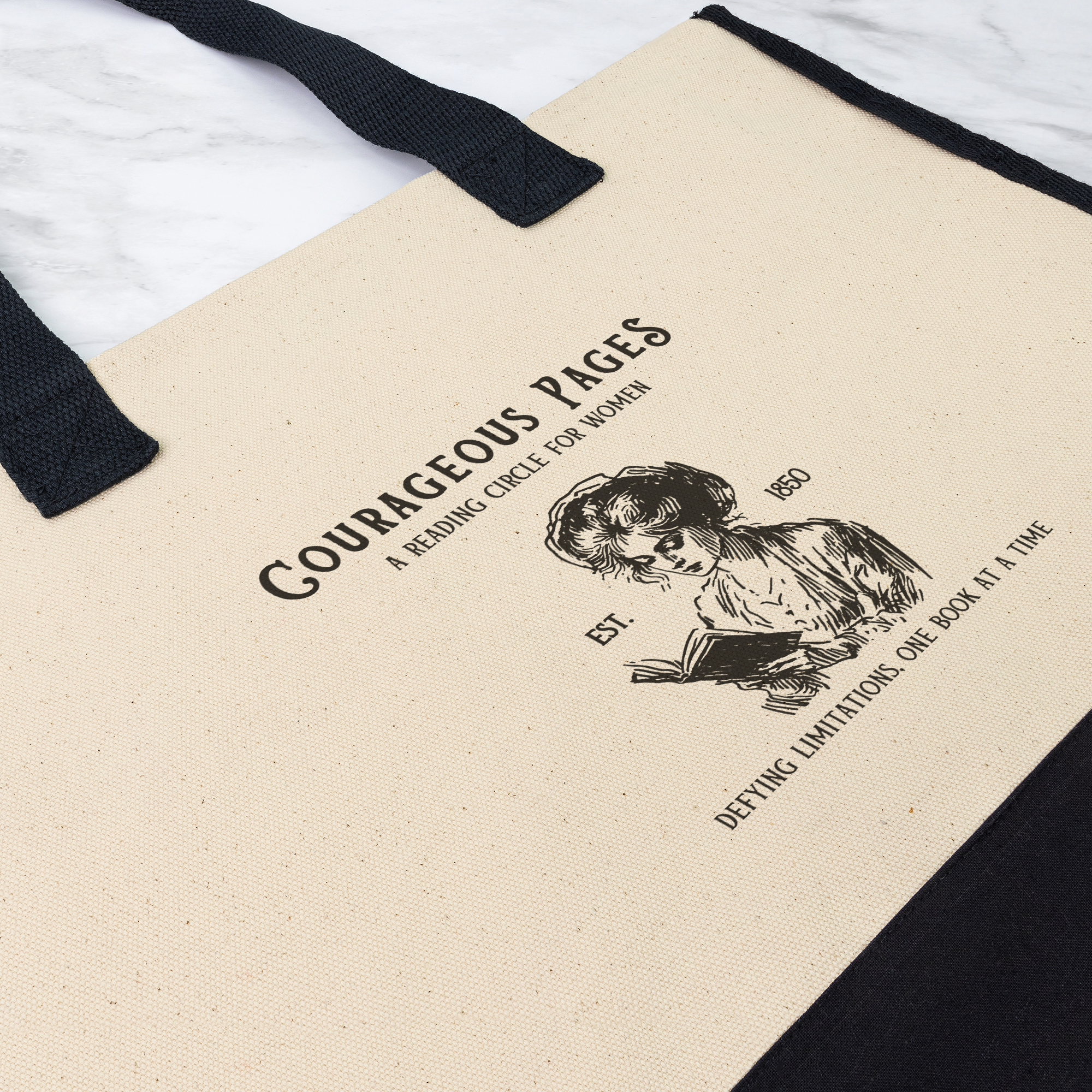 Courageous_Pages_Cotton_Tote_Bag_PremiumTote_PrintDetail_Mockup.png