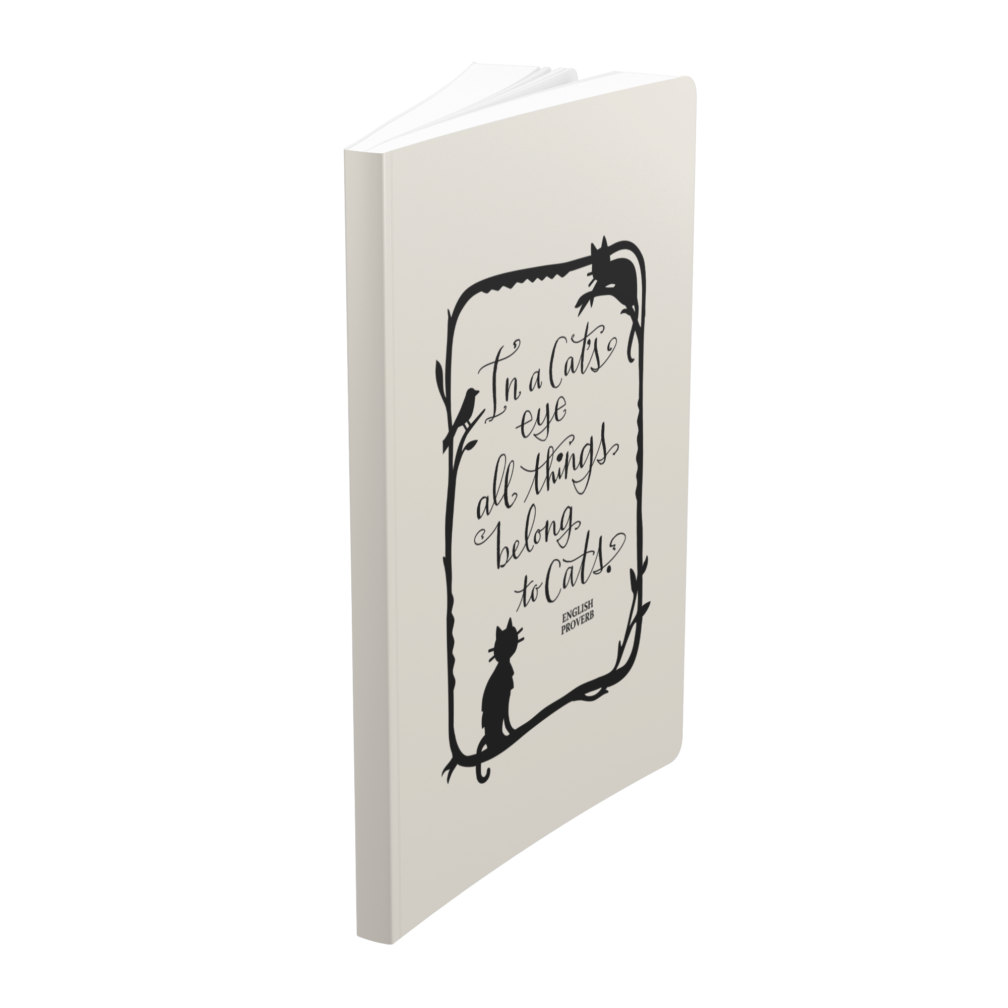 In_a_Cats_Eye_Softcover_Notebook_Standing_Angle_Mockup.png