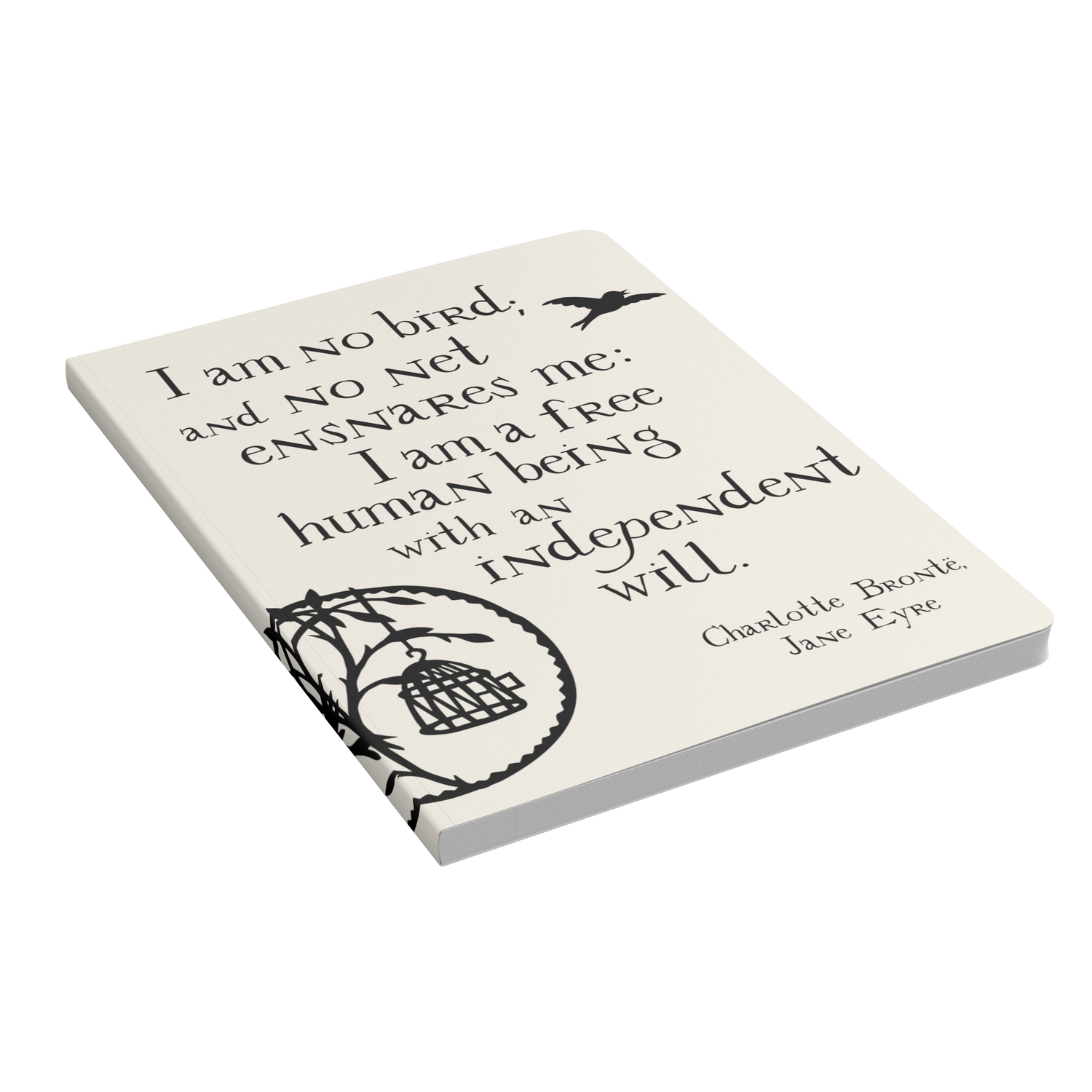I_Am_No_Bird_Softcover_Notebook_Cover_Front_Angle_Mockup.png