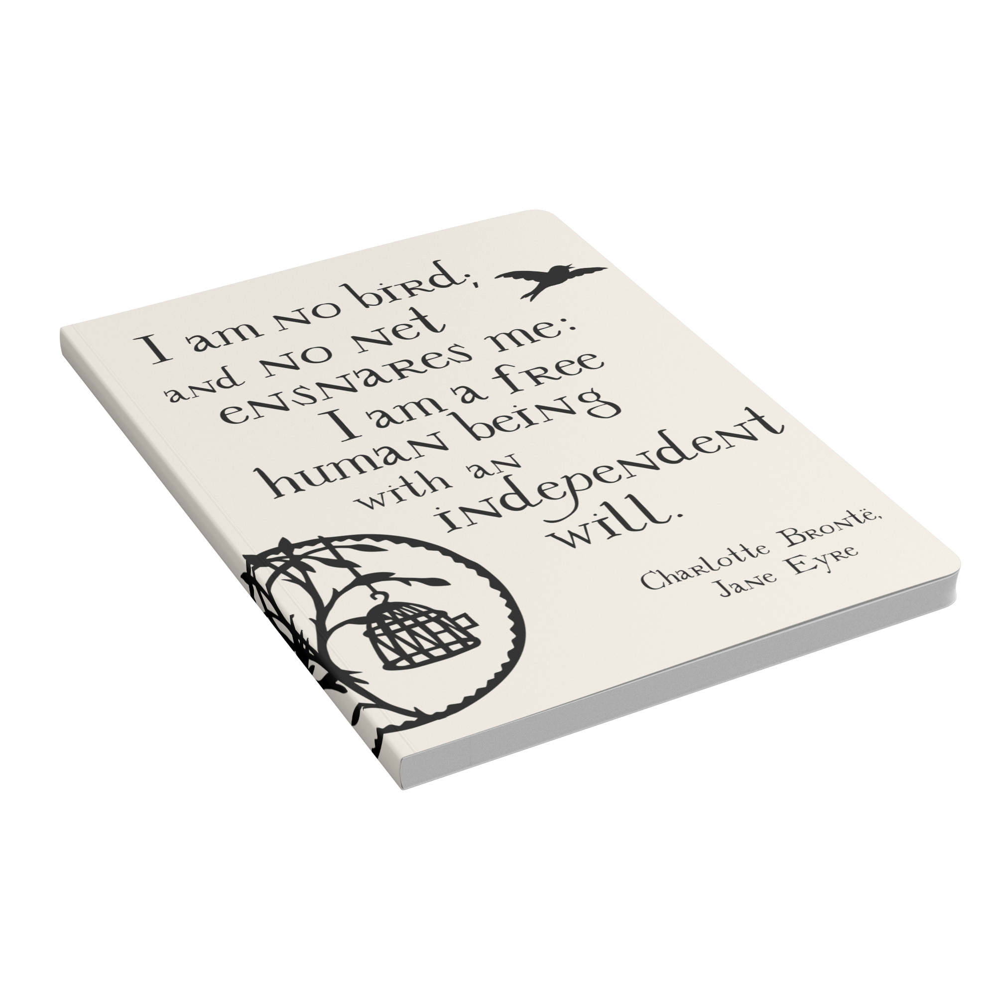 I_Am_No_Bird_Softcover_Notebook_Cover_Front_Angle_Mockup.png