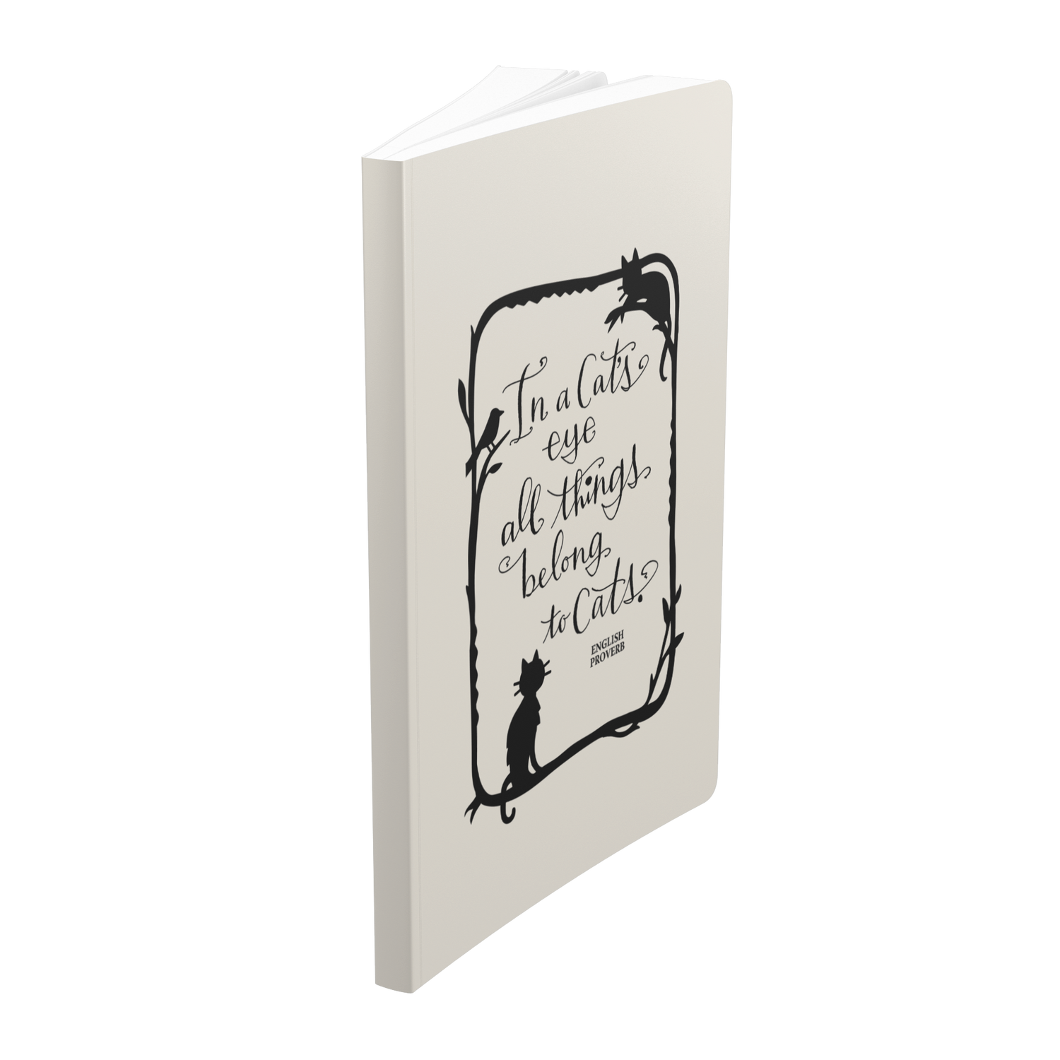 In_a_Cats_Eye_Softcover_Notebook_Standing_Angle_Mockup.png