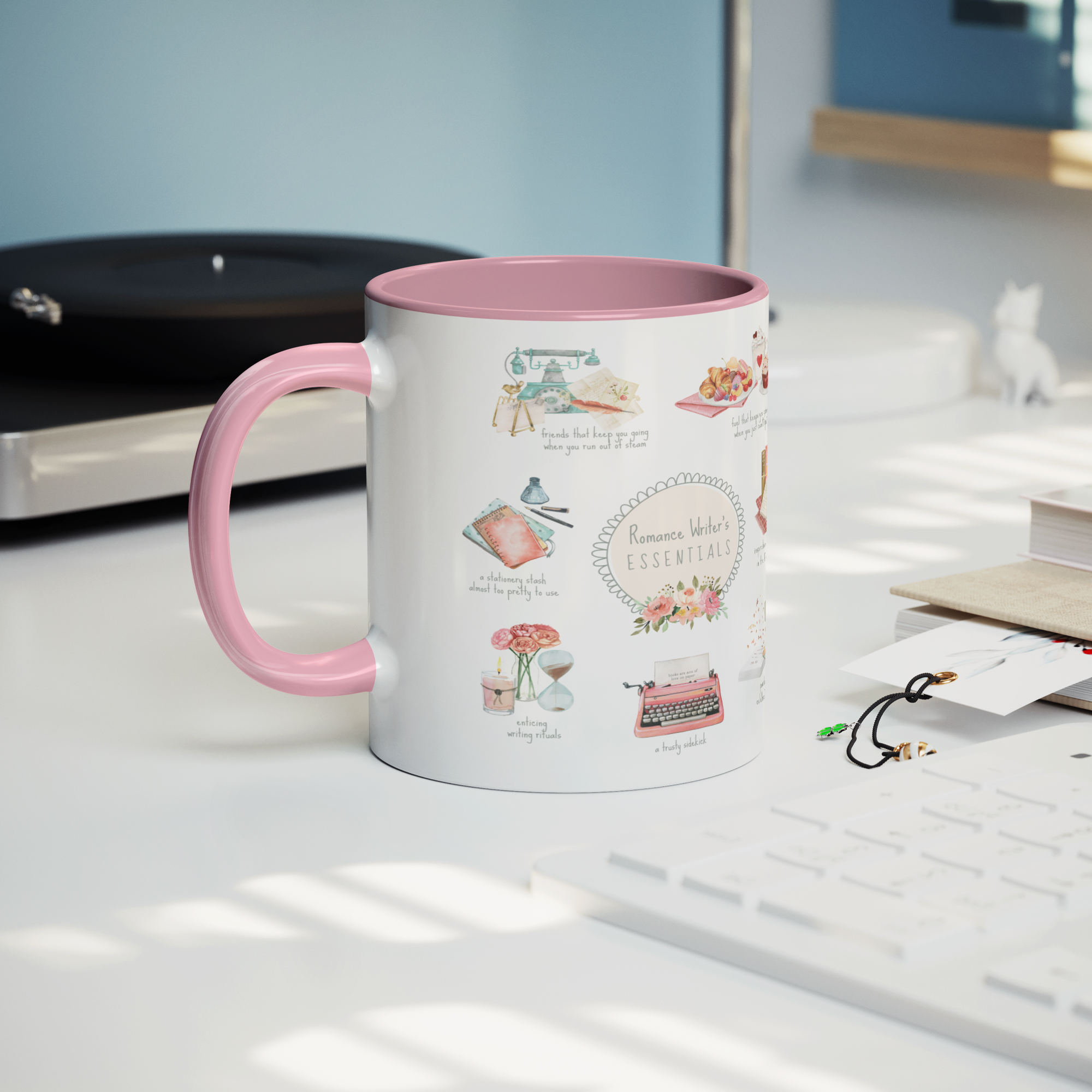 Romance_Writers_Essentials_11oz_Mug_Lifestyle_Record_Player_Mockup.png